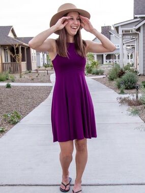 New Athleta Santorini Thera Sleeveless Flowy Soft Dress Size XL Black